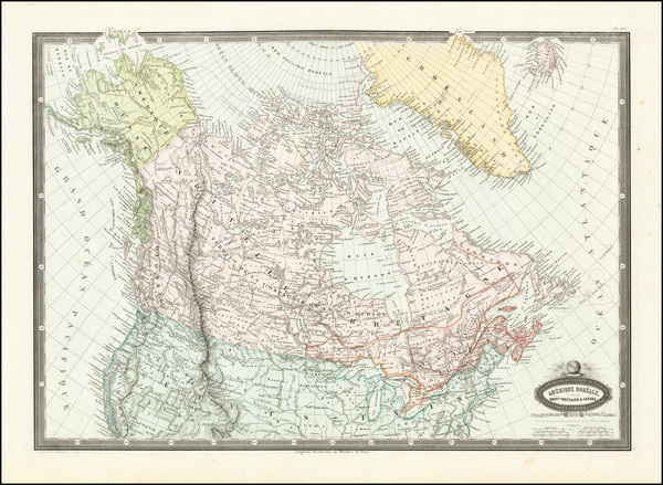 38-Alaska and Canada Map By F.A. Garnier