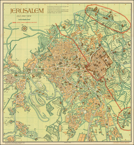 30-Pictorial Maps and Jerusalem Map By Shlomo Ben David
