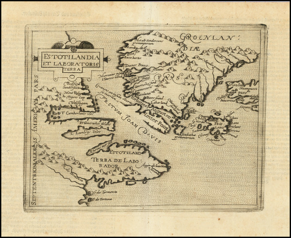 100-Iceland and Eastern Canada Map By Johannes Matalius Metellus