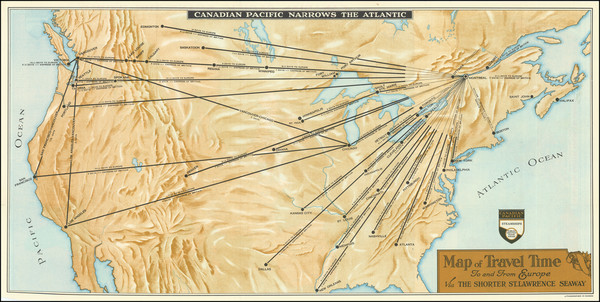 40-United States, North America and Canada Map By Canadian Pacific