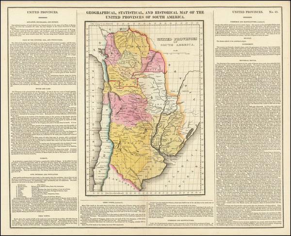 22-Argentina and Paraguay & Bolivia Map By Henry Charles Carey  &  Isaac Lea