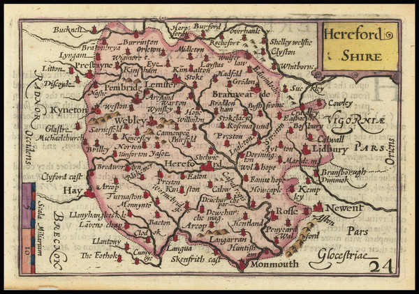 32-British Counties Map By John Speed