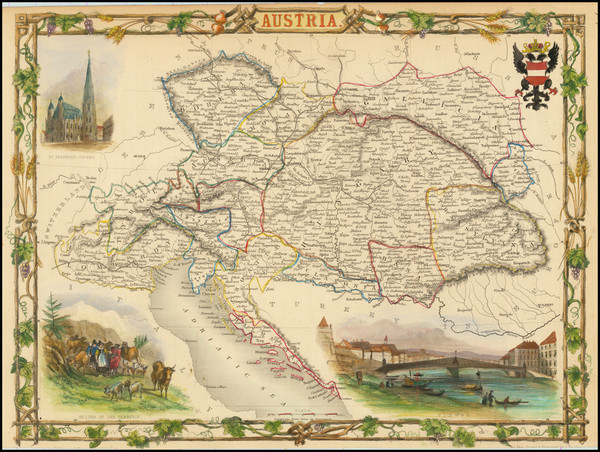 97-Austria Map By John Tallis