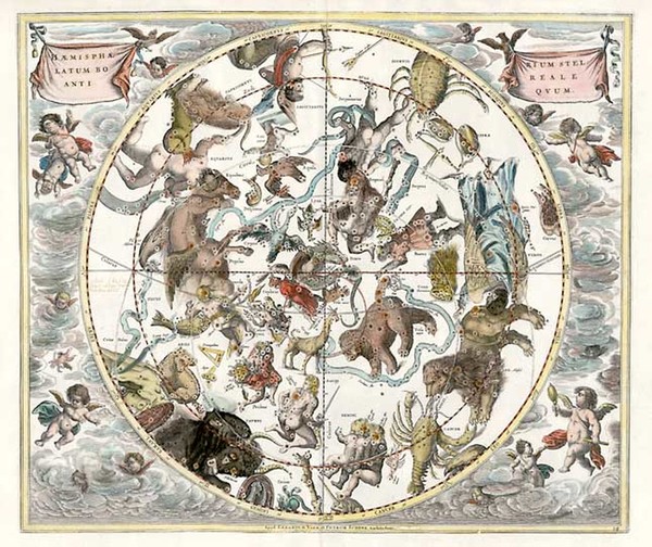 20-World, Celestial Maps and Curiosities Map By Andreas Cellarius / Valk & Schenk