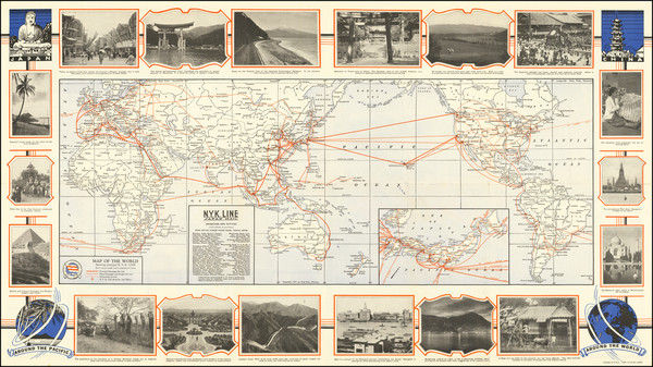 42-World and Pictorial Maps Map By Poole Brothers