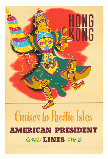 34-Hong Kong and Travel Posters Map By American President Lines