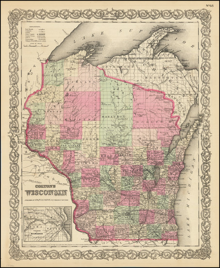 59-Wisconsin Map By Colton