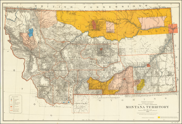 90-Montana Map By General Land Office