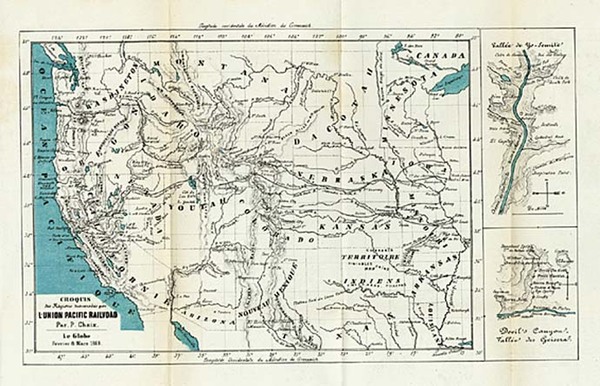 56-Southwest, Rocky Mountains and California Map By P. Chaix