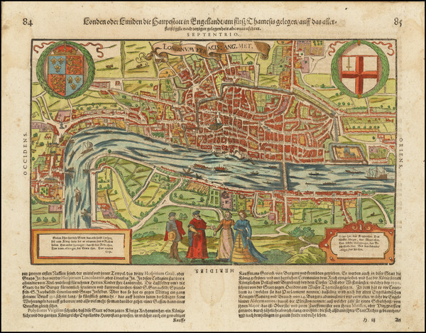 39-British Isles, England and London Map By Sebastian Munster