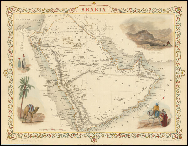 1-Middle East and Arabian Peninsula Map By John Tallis