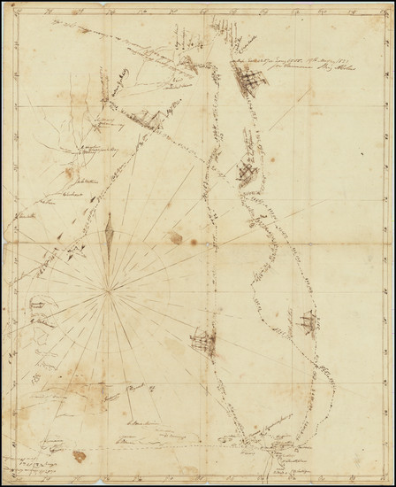 97-Atlantic Ocean, United States and Caribbean Map By Anonymous