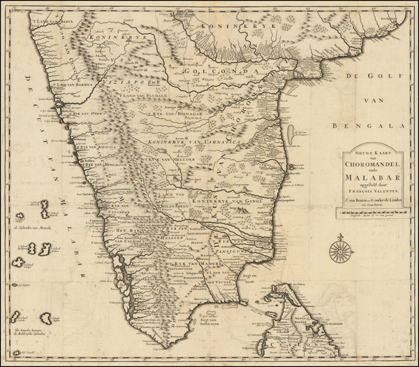 20-India and Sri Lanka Map By Francois Valentijn