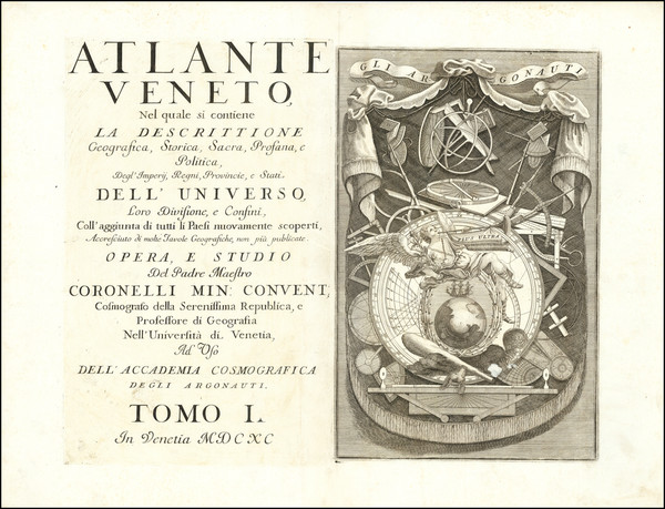 79-Title Pages Map By Vincenzo Maria Coronelli