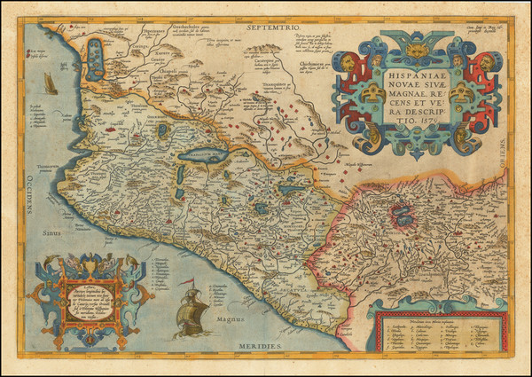 1-Mexico Map By Abraham Ortelius