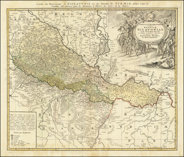 78-Croatia & Slovenia, Bosnia & Herzegovina and Serbia & Montenegro Map By Homann Heir