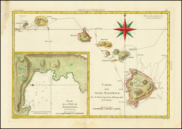 3-Hawaii and Hawaii Map By Rigobert Bonne