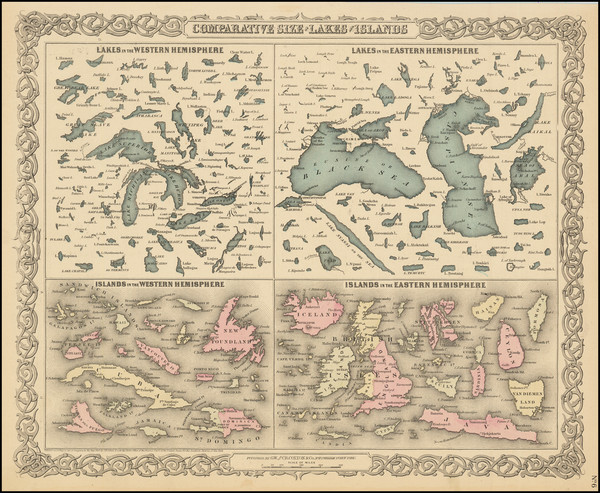 97-Midwest and Curiosities Map By G.W.  & C.B. Colton