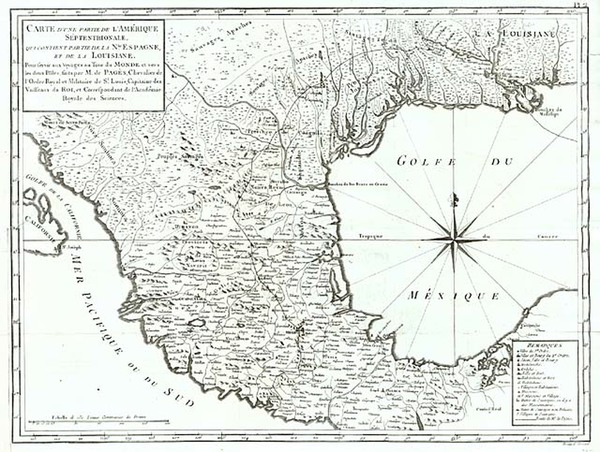 6-South, Texas, Southwest and Mexico Map By Pierre de Pages
