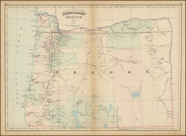 67-Oregon Map By Asher  &  Adams