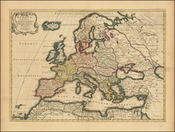 85-Europe Map By Pierre Mortier