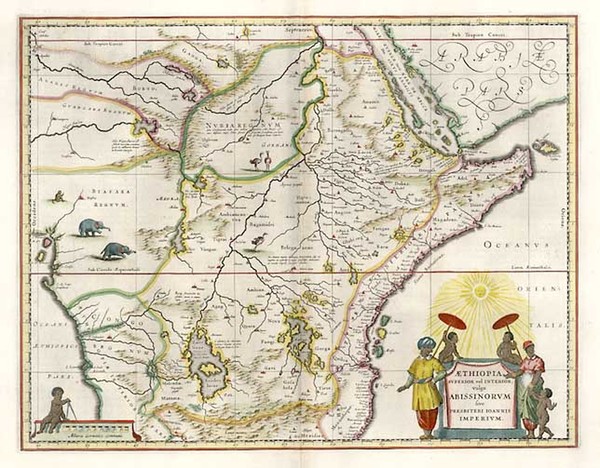 25-Africa, East Africa and West Africa Map By Willem Janszoon Blaeu