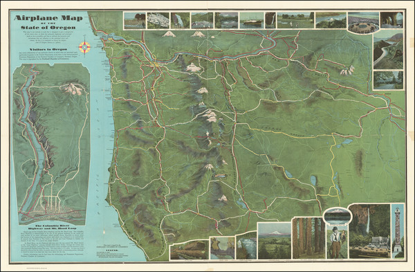 66-Oregon Map By Fred A. Routledge