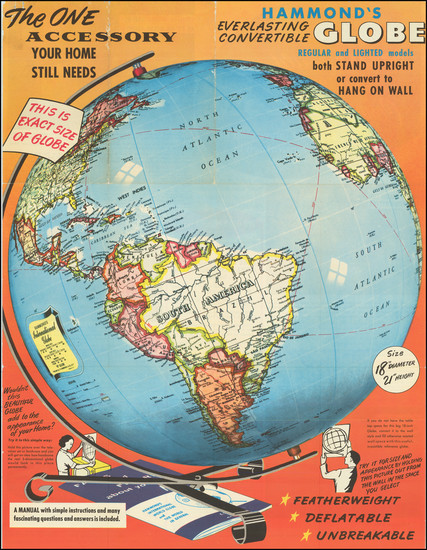 100-World Map By Hammond & Co.