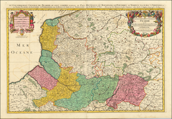 85-Nord et Nord-Est Map By Alexis-Hubert Jaillot