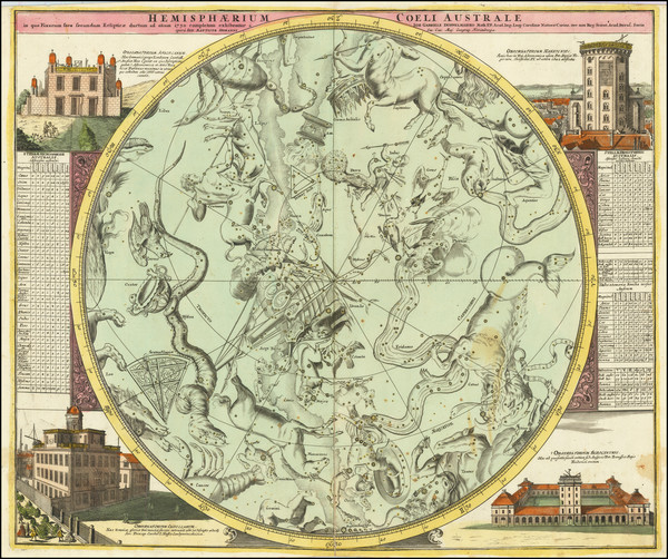 48-Celestial Maps Map By Johann Gabriele Doppelmayr