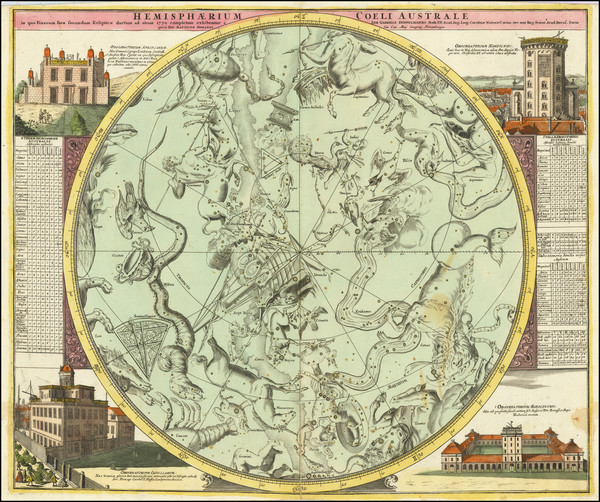 89-Celestial Maps Map By Johann Gabriele Doppelmayr