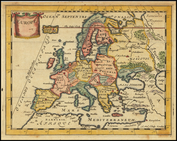 80-Europe Map By Sir Jonas Moore