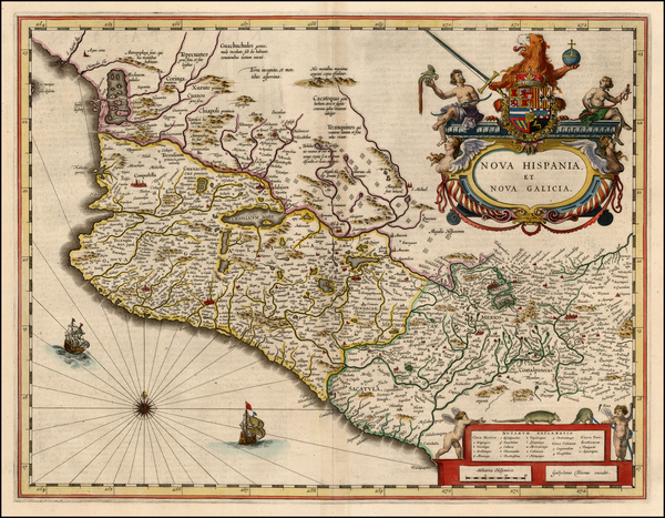 11-Mexico Map By Willem Janszoon Blaeu