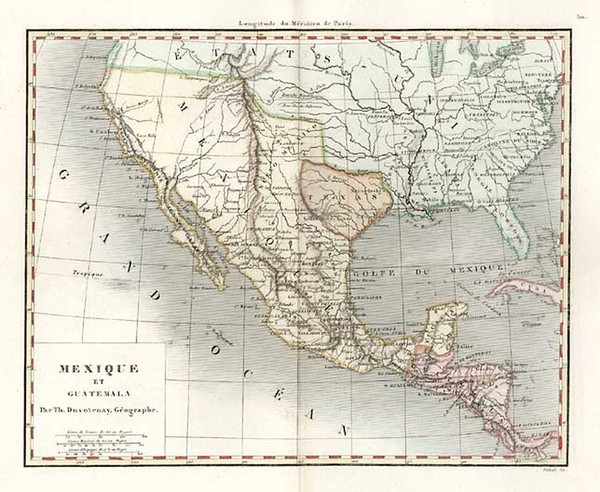 89-Texas, Southwest, Rocky Mountains and California Map By Thunot Duvotenay