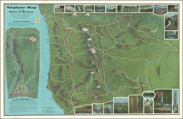 62-Oregon Map By Fred A. Routledge