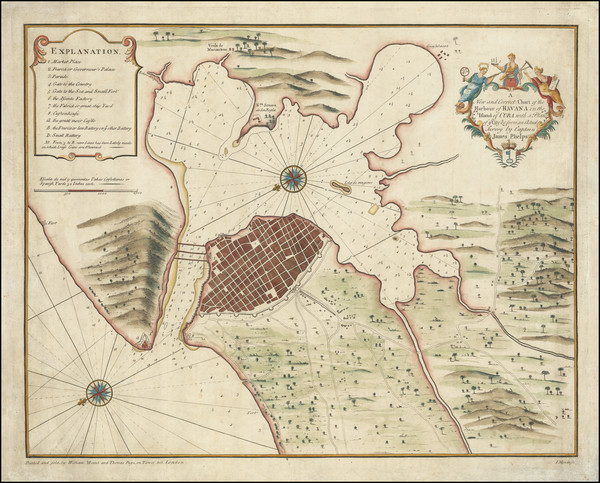 99-Cuba Map By William Mount  &  Thomas Page