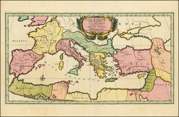 70-Europe, Italy and Mediterranean Map By Covens & Mortier