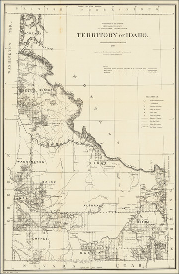 100-Idaho Map By General Land Office