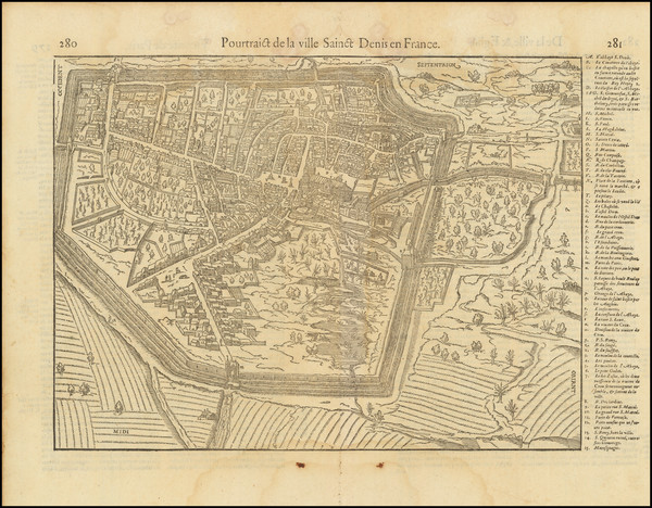37-Paris and Île-de-France and Other French Cities Map By Francois De Belleforest