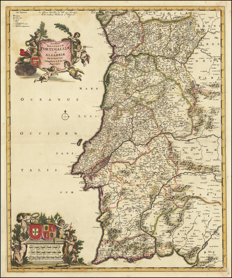 71-Portugal Map By Frederick De Wit