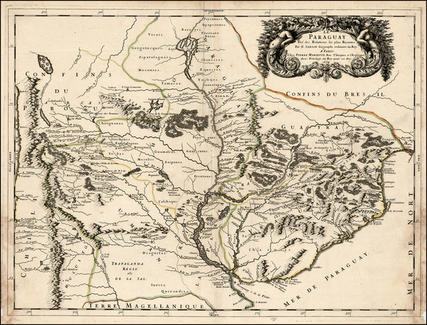 71-South America Map By Nicolas Sanson