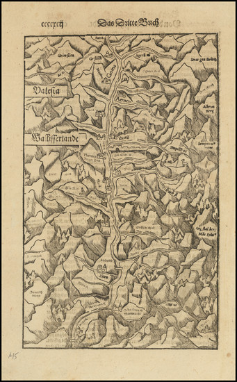 27-Switzerland Map By Sebastian Munster