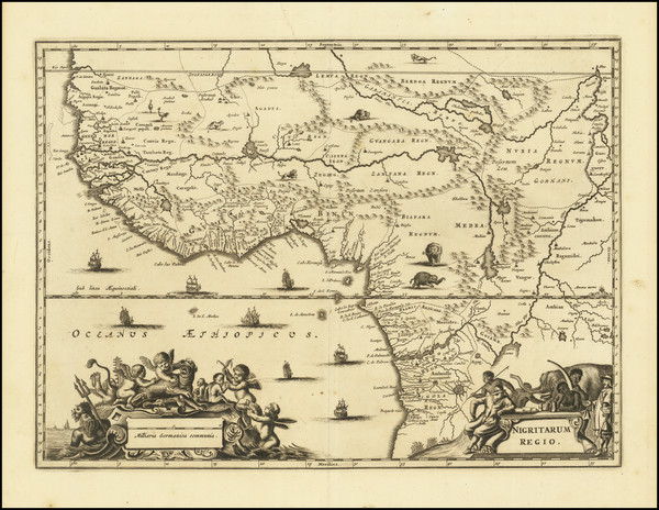 82-West Africa Map By Olfert Dapper