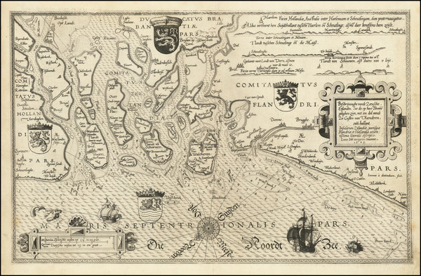 97-Netherlands and Belgium Map By Lucas Janszoon Waghenaer