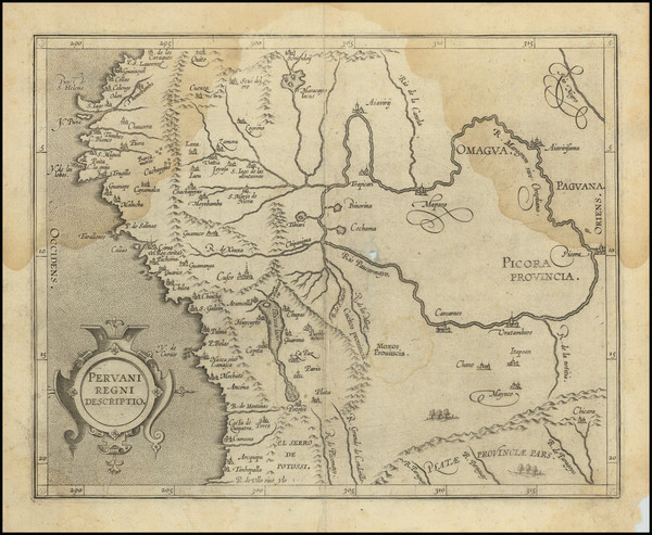 0-South America and Peru & Ecuador Map By Cornelis van Wytfliet