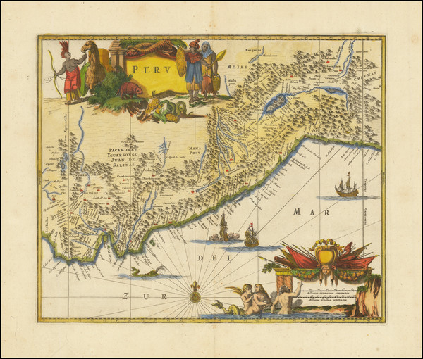 2-Peru & Ecuador Map By John Ogilby