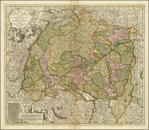 83-Süddeutschland Map By Nicolaes Visscher II