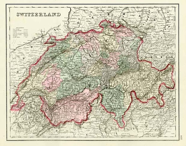 89-Europe and Switzerland Map By O.W. Gray