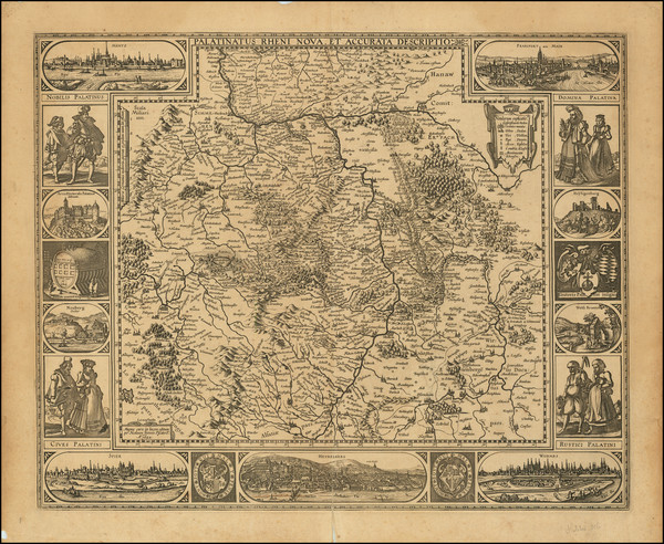 55-Süddeutschland Map By Nicolaes Visscher I