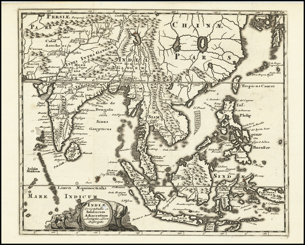 87-India, Southeast Asia and Philippines Map By Philipp Clüver